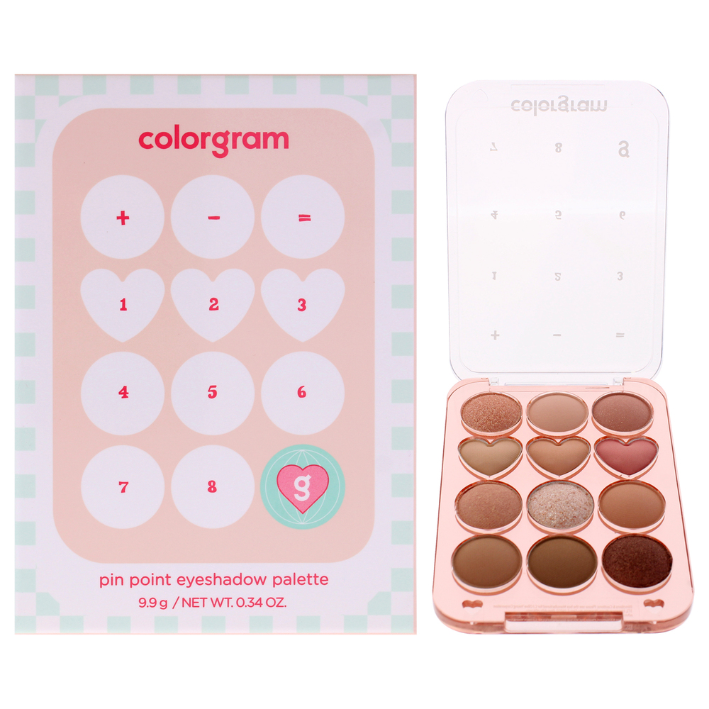 Pin Point Eyeshadow Palette - 01 Peach Plus Coral by Colorgram for Women -